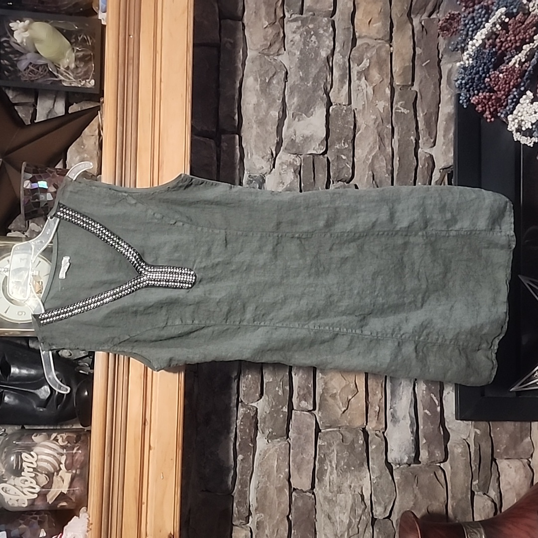 Lina Tomei Made In Italy Linen Dress Sz S